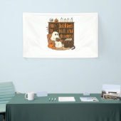 Ghost Reading in Cozy Halloween Library Classic T- Spandoek (Beurs)