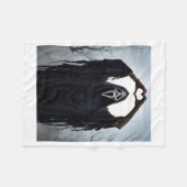 Ghost Red Heart Hands Y Face Halloween Valentines  Fleece Deken (Voorkant (Horizontaal))