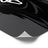 Ghost Red Heart Hands Y Face Halloween Valentines  Poster (Hoek)