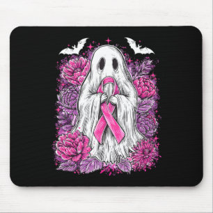 Ghost Ribbon Borstkanker Bewustzijn Halloween Flo Muismat