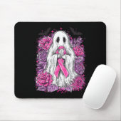 Ghost Ribbon Borstkanker Bewustzijn Halloween Flo Muismat (Met muis)