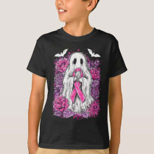 Ghost Ribbon Borstkanker Bewustzijn Halloween Flo T-shirt