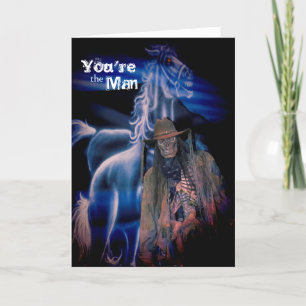 Ghost Rider Over the Hill Funny Birthday Card Feestdagen Kaart