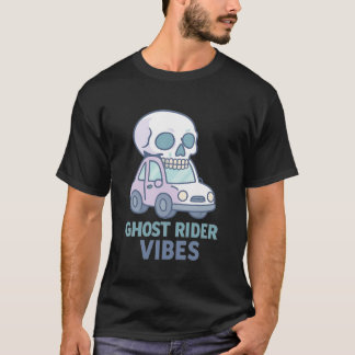 Ghost Rider Vibes Schedel Autorijden T-shirt