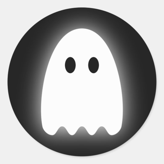 Ghost Ronde Sticker (Voorkant)