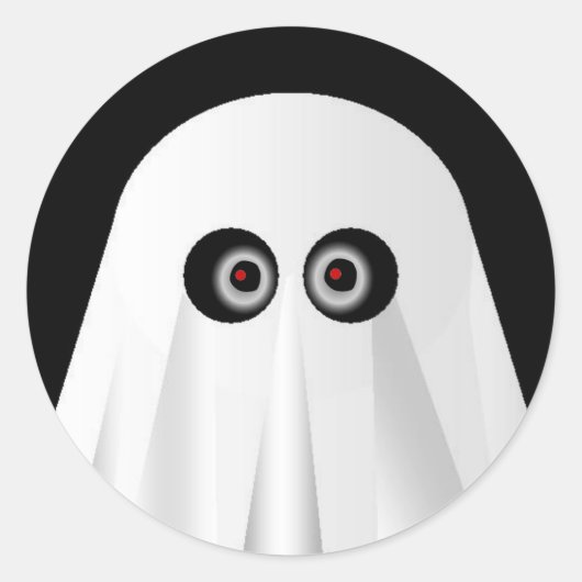 Ghost Ronde Sticker (Voorkant)