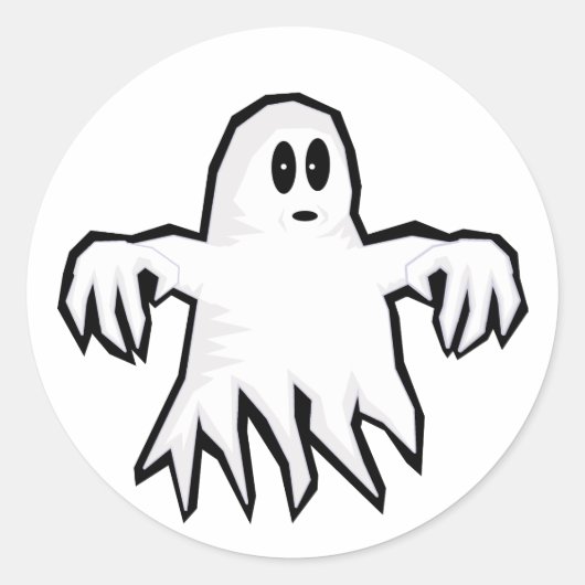 Ghost Ronde Sticker (Voorkant)