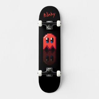 ghost rood zwart naam perso Fan art Pac-Man Skateboard