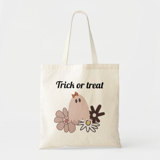 Ghost rose mignon Halloween Treat Sac fourre-tout (Devant)