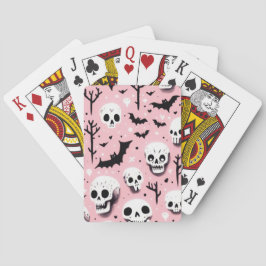 Ghost roze Helloween Wrapping Papier Bladen Pokerkaarten