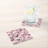 Ghost roze Helloween Wrapping Papier Bladen Vierkante Kartonnen Onderzetter (Insitu)