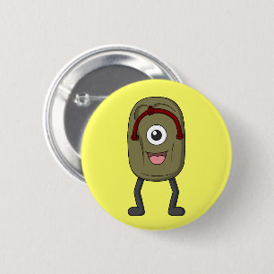 Ghost Sandal Bake-zori Japanese Yokai Ronde Button 5,7 Cm