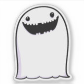 Ghost Schattige Halloween Art Herfst Herfst Seizoe Sticker (Voorkant)