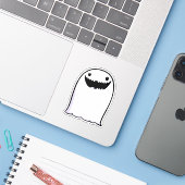 Ghost Schattige Halloween Art Herfst Herfst Seizoe Sticker (Laptop met iPhone)