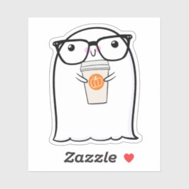Ghost Schattige Halloween Art Herfst Herfst Seizoe Sticker