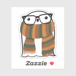 Ghost Schattige Halloween Art Herfst Herfst Seizoe Sticker