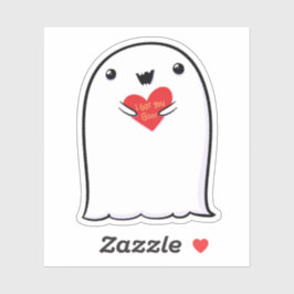 Ghost Schattige Halloween Art Herfst Herfst Seizoe Sticker