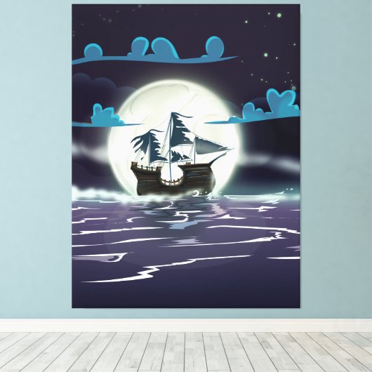Ghost Ship Canvas Afdruk (Insitu (Houten vloer))