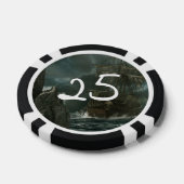 ghost ship with skull poker chips (Enkel)