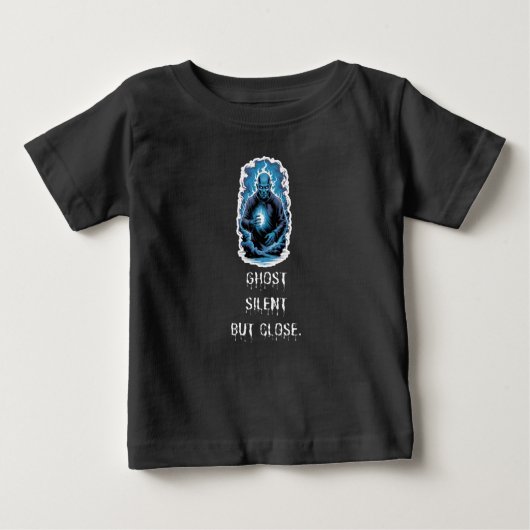 Ghost Silent But Close – Dark Blue T-Shirt (Devant)