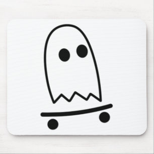 Ghost Skateboarding Lazy Halloween Costume Fun Ska Muismat