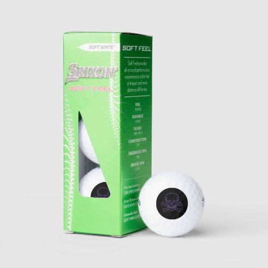 Ghost Skull Srixon Soft Fee balles de golf 3 pk (Conditionnement)