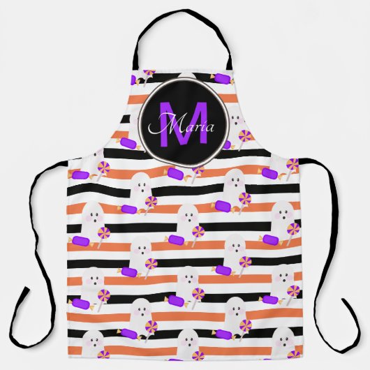 Ghost Snoep Halloween Schort (Voorkant)