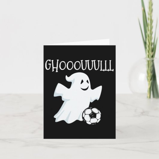 Ghost Soccer Halloween Kaart (Voorkant)