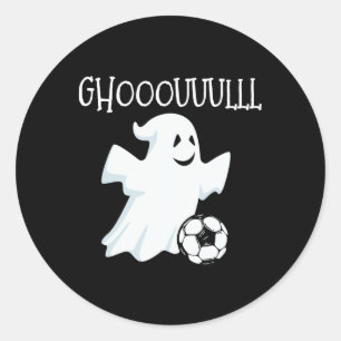 Ghost Soccer Halloween Ronde Sticker