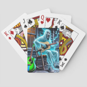 Ghost Spelen De Gitaar Pokerkaarten