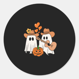 Ghost spelen gitaar voor Halloween liefhebbers Ronde Sticker