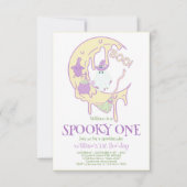 Ghost Spooky Een 1e Halloween Uitnodiging Verjaard (Voorkant)