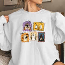 Ghost Stamps Dames Halloween Sweatshirt | Schattig