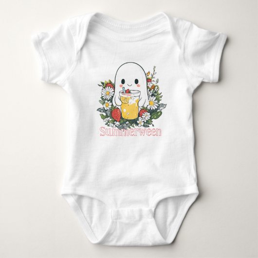 Ghost Summerween Summer Halloween Romper (Voorkant)