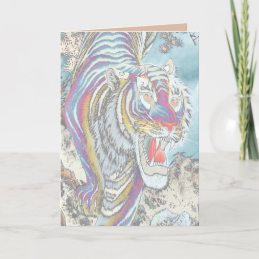 Ghost Tiger Blank Full-Color Kaart Verticaal (Voorkant)