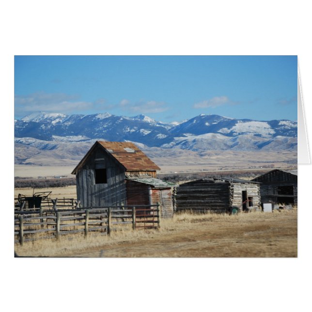 Ghost Town Mountain Scene Snow (Voorkant Horizontaal)