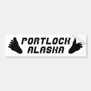 Ghost Town Portlock Alaska AK Bigfoot sasquatch Bumpersticker
