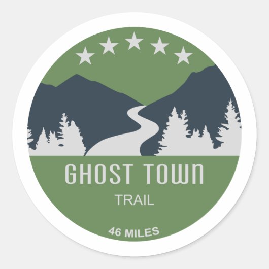 Ghost Town Trail Pennsylvania Ronde Sticker (Voorkant)