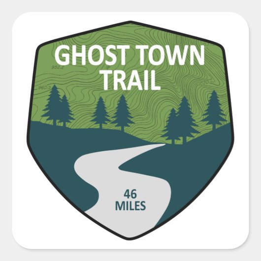 Ghost Town Trail Pennsylvania Vierkante Sticker (Voorkant)