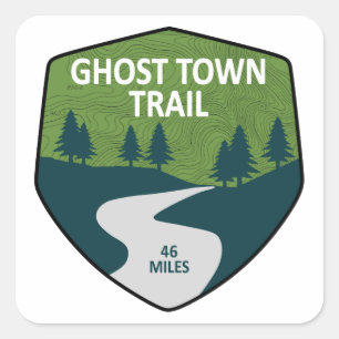 Ghost Town Trail Pennsylvania Vierkante Sticker