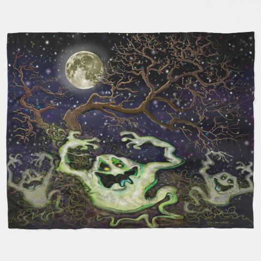 Ghost Tree Fleece Blanket (Voorkant (Horizontaal))