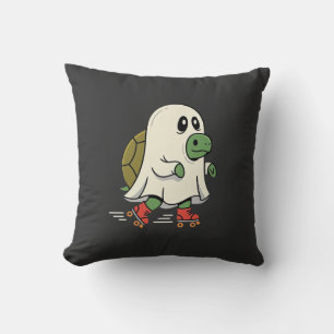 Ghost Turtle Roller Skates Halloween Design_1 Kussen