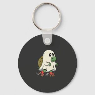 Ghost Turtle Roller Skates Halloween Design_1 Sleutelhanger