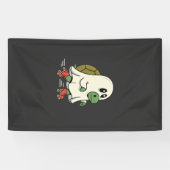 Ghost Turtle Roller Skates Halloween Design_1 Spandoek (Horizontaal)