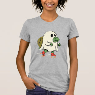 Ghost Turtle Roller Skates Halloween Design_1 T-shirt