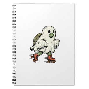 Ghost Turtle Roller Skating Vintage Halloween-ontw Notitieboek