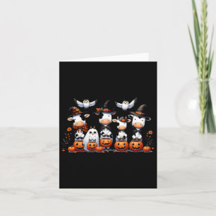 Ghost Uilen Koeien Halloween Dieren Koe Lover Spoo Kaart