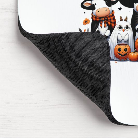 Ghost Uilen Koeien Halloween Dieren Koe Lover Spoo Muismat (Hoek)