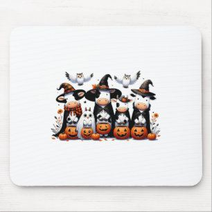 Ghost Uilen Koeien Halloween Dieren Koe Lover Spoo Muismat