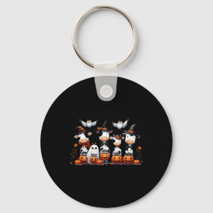 Ghost Uilen Koeien Halloween Dieren Koe Lover Spoo Sleutelhanger